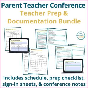 Parent Teacher Conference Forms for Teachers