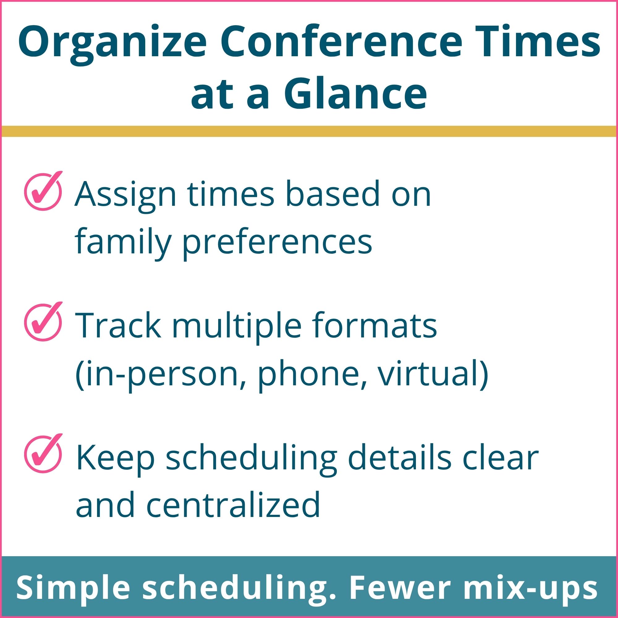 Parent Teacher Conference Sign Up Sheet & Schedule – Fillable PDF - Image 3