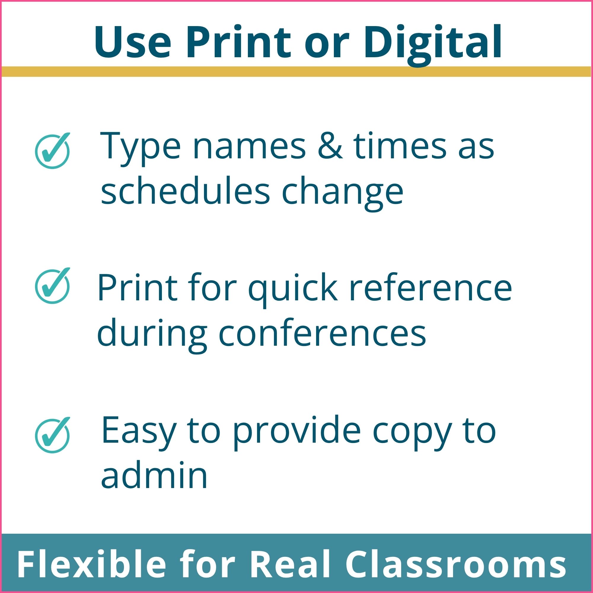 Parent Teacher Conference Sign Up Sheet & Schedule – Fillable PDF - Image 4
