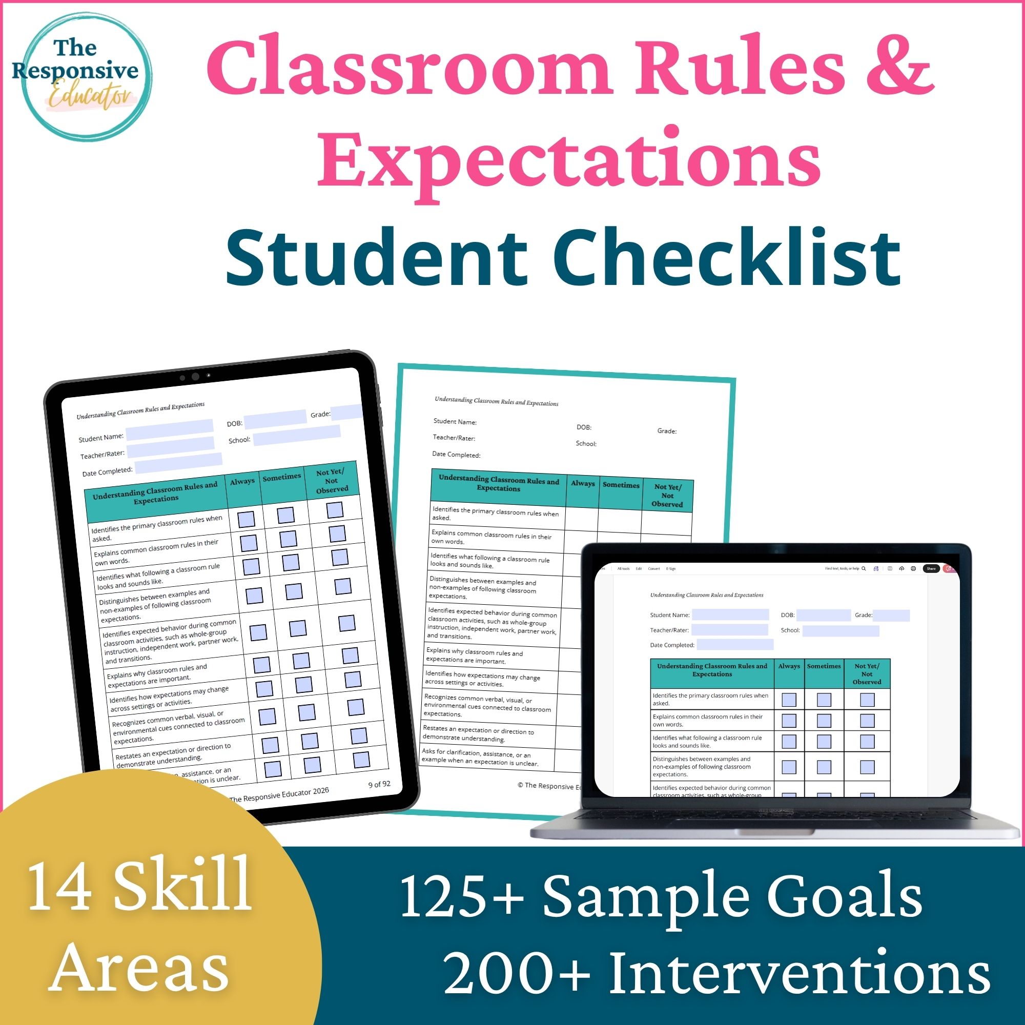 classroom rules and expectations