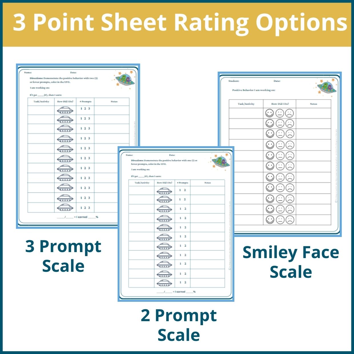 Aliens Behavior Point Sheet – 3 Versions | Fillable PDF - Image 2