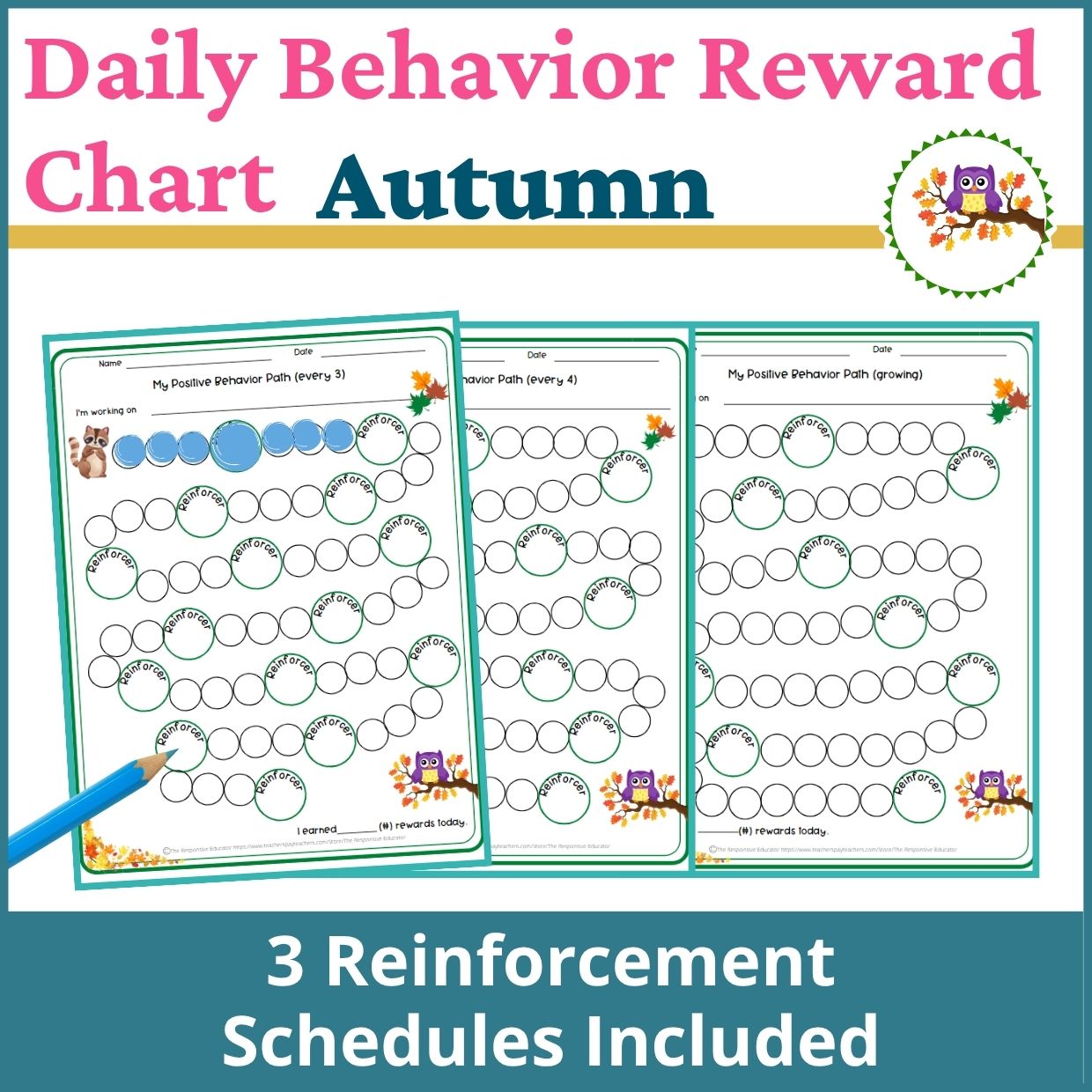 Autumn Behavior Reward Chart