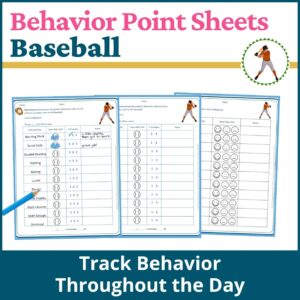 Baseball Behavior Point Sheet