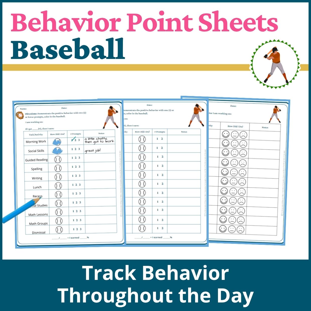 Baseball Behavior Point Sheet
