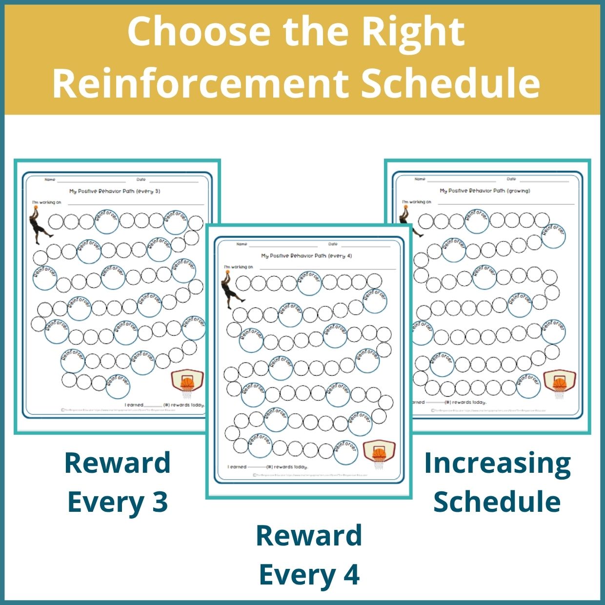 Basketball Behavior Reward Chart for Students – Printable Behavior Chart - Image 2