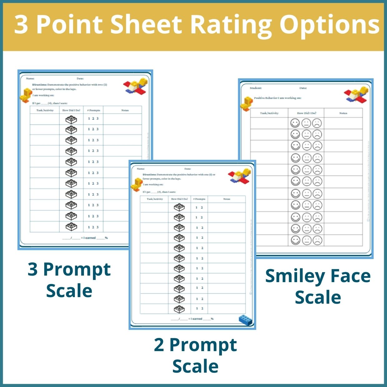 Brick Building Behavior Point Sheet – 3 Versions | Fillable PDF - Image 2