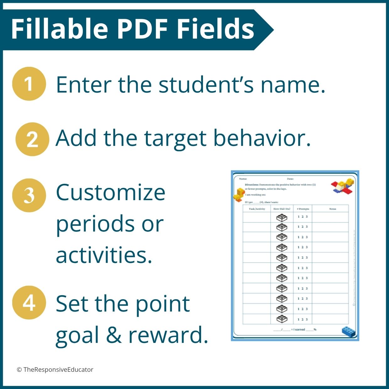 Brick Building Behavior Point Sheet – 3 Versions | Fillable PDF - Image 3