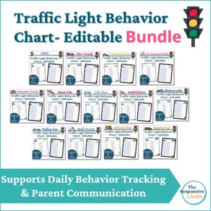 Traffic Light Behavior Chart Bundle