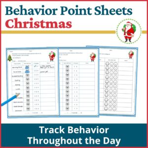 Christmas Behavior Point Sheet