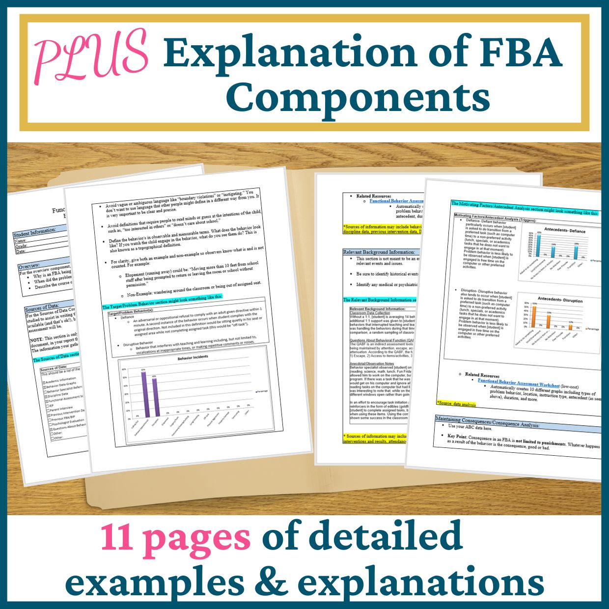Functional Behavior Assessment Template & Guided FBA Examples - Image 4