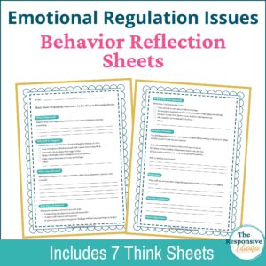 Emotional Regulation Worksheets