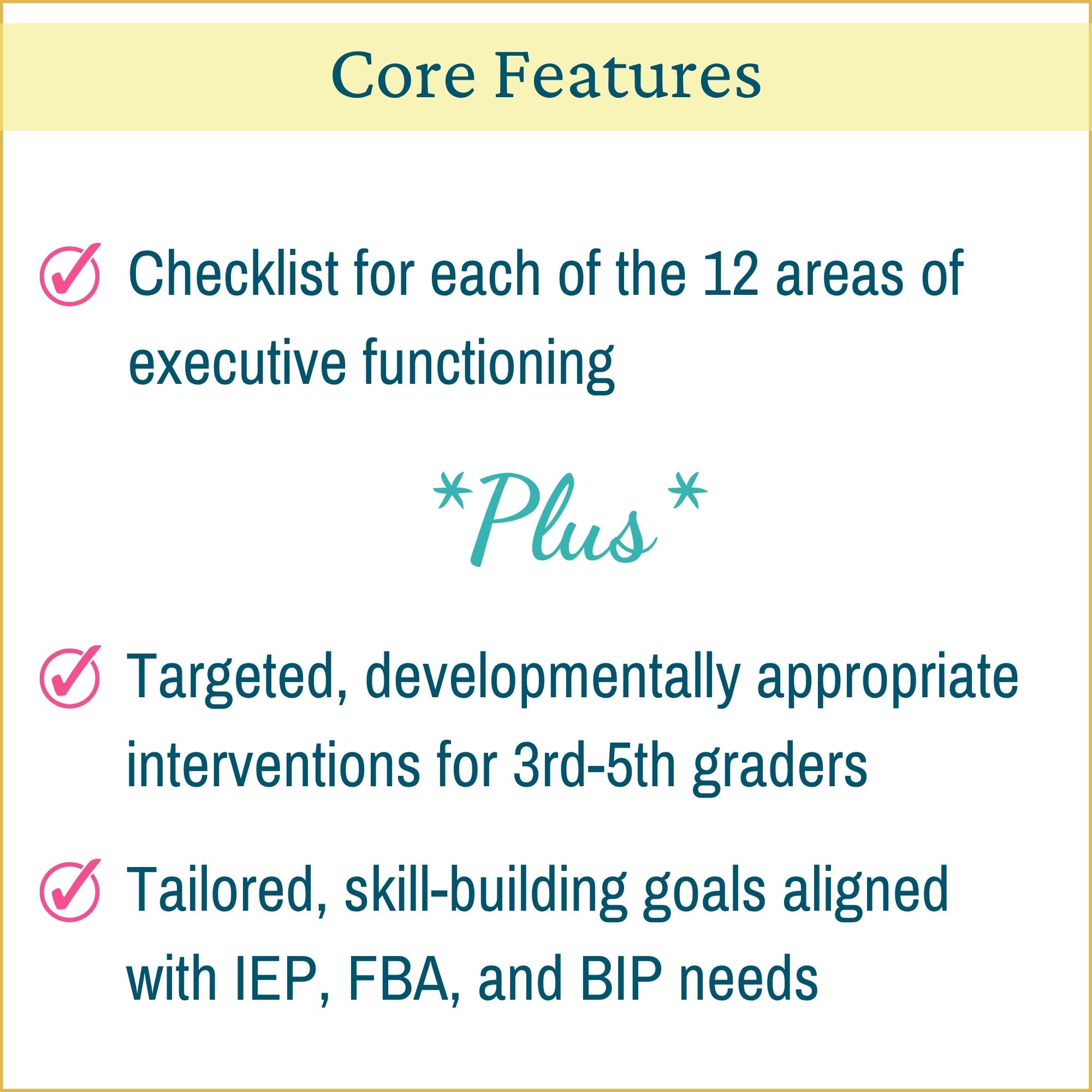 Executive Functioning IEP Goals Grades 3-5 & Skills Checklist - Image 2