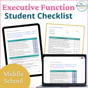 Executive Functioning IEP Goals Middle School