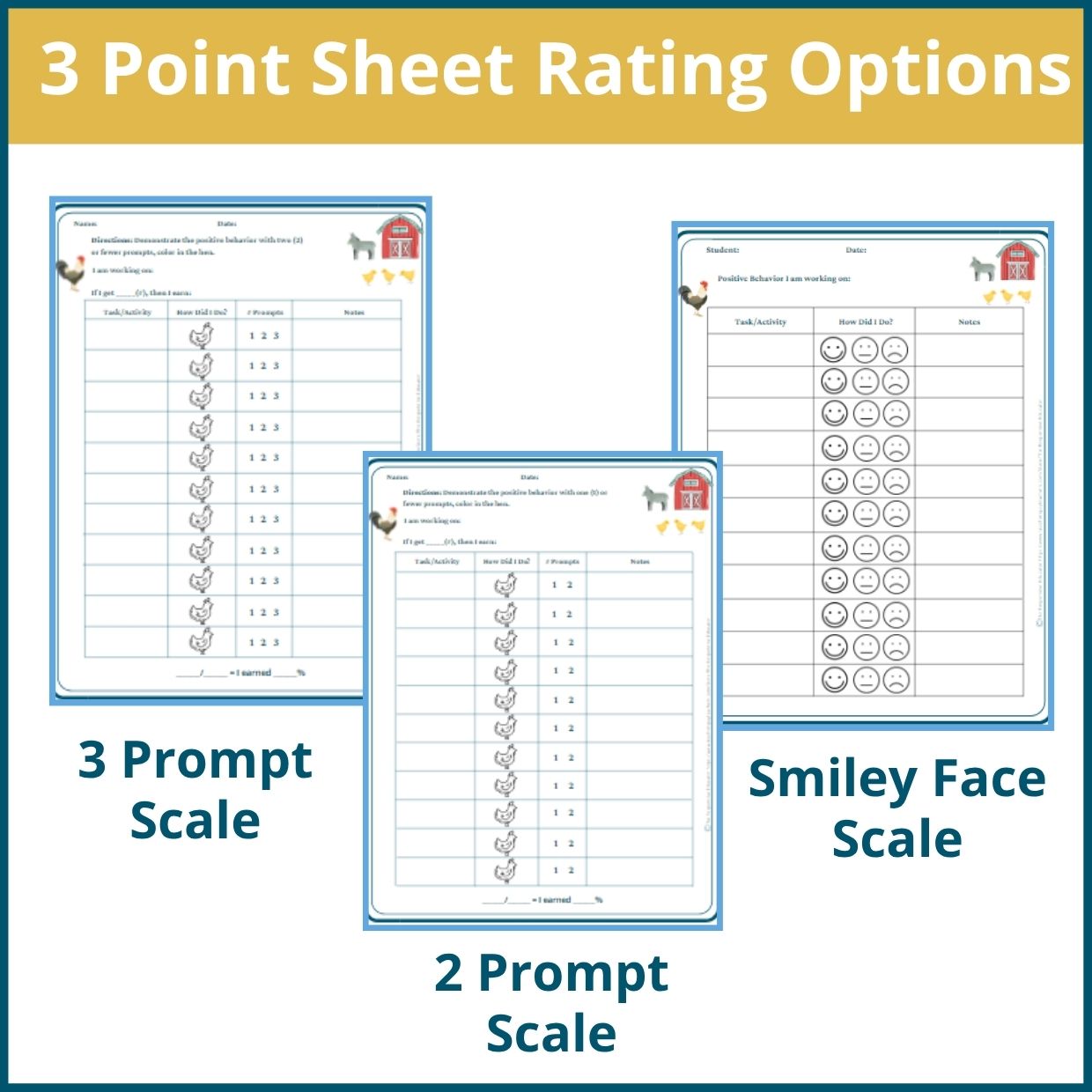 Farm Behavior Point Sheet – 3 Versions | Fillable PDF - Image 2