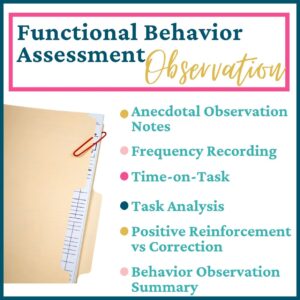 Behavior Observation Forms