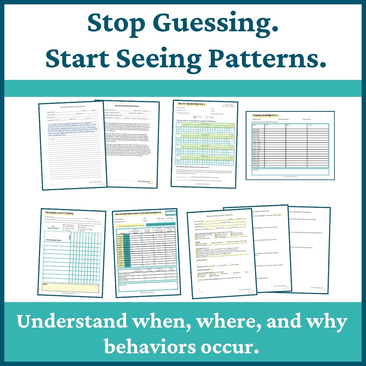 Behavior Observation Forms for the Classroom & FBA Data Collection - Image 4