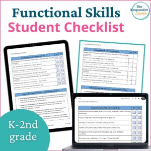 K-2nd Grade Functional Life Skills Checklist
