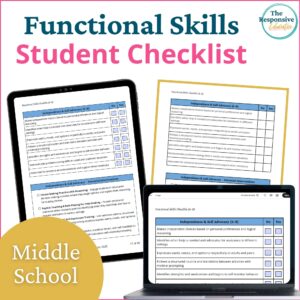 6th-8th Grade Functional Life Skills Checklist