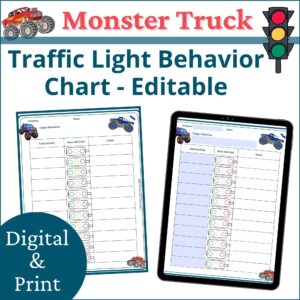 Monster Truck Traffic Light Behavior Chart
