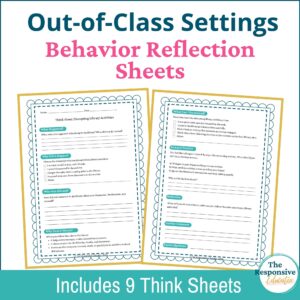 Out-of-Class Behavior Reflection Sheets