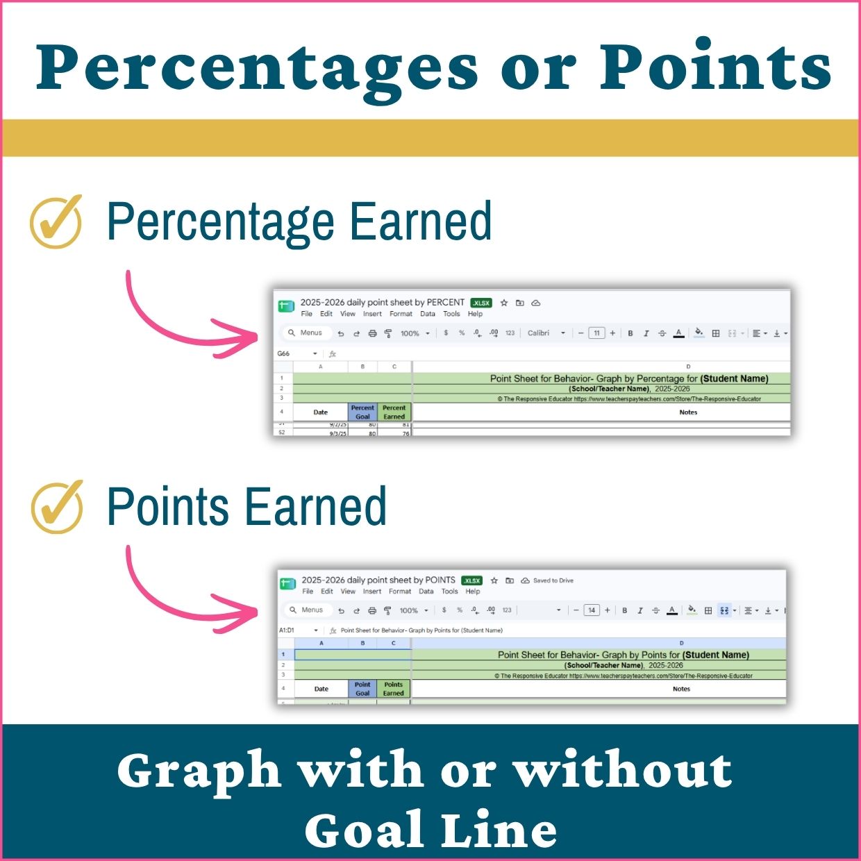 Behavior Tracking Spreadsheet for Point Sheets – Automatic Graphing - Image 4