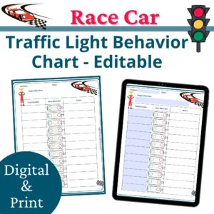 Race Car Traffic Light Behavior Chart