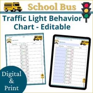 School Bus Traffic Light Behavior Chart