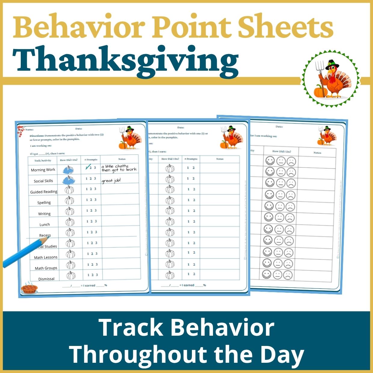Thanksgiving Behavior Point Sheet