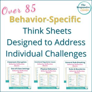 Behavior Reflection Sheets bundle