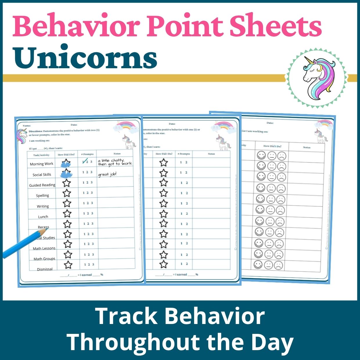 Unicorns Behavior Point Sheet