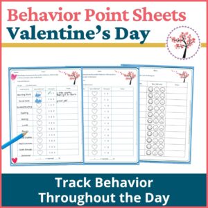 Valentine's Day Behavior Point Sheet