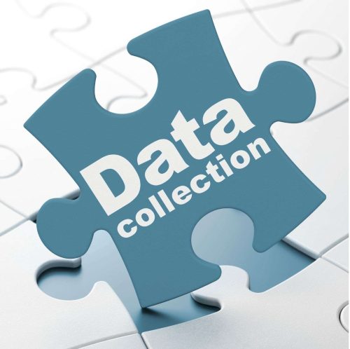 the words data collection written on a puzzle piece