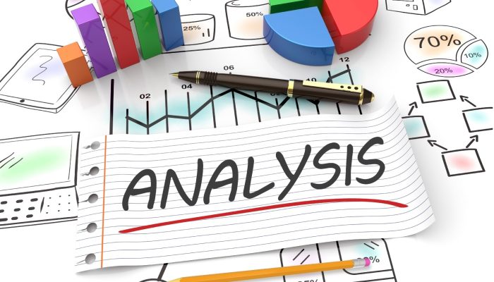 The word analysis, along with various types of graphs