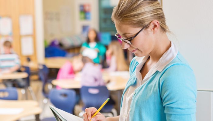 teacher collecting interval behavior data
