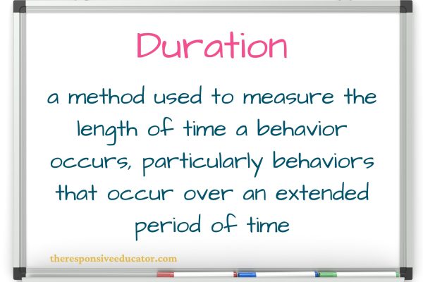 duration definition white board