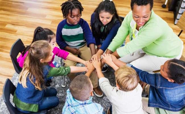 small group of students