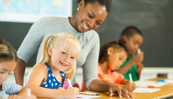 students and teacher