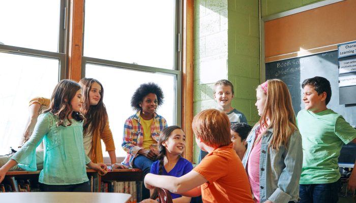 students having a discussion